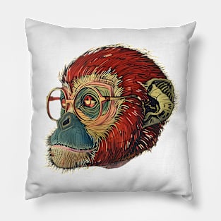 Swinging into Style: The Brainy Monkey! Pillow