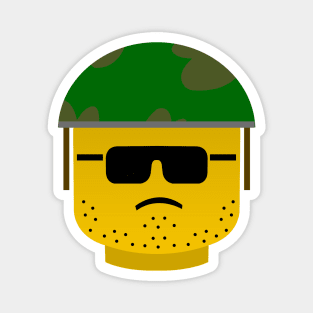 Lego head Soldier Magnet