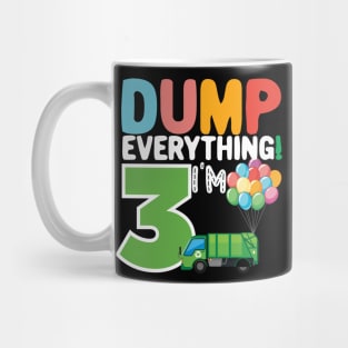 Im Three 3 Year Old Birthday Boy Garbage Truck Toddler Coffee Mug