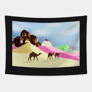 Camels in the Dessert Desert Tapestry