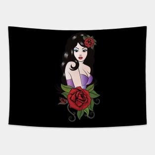 Tattoo Girl Tapestry