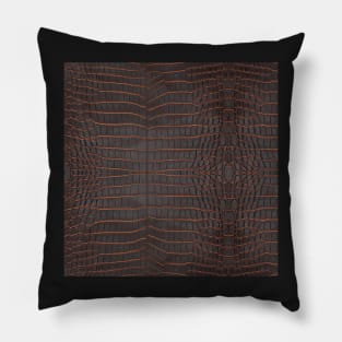 Chestnut Nile Crocodile Skin Pillow