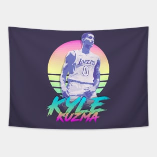 Kyle Kuzma Retro Futuristic Aesthetic Tapestry