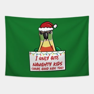 Only Bite Naughty Kids Green Cheeked Pineapple Conure Tapestry