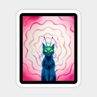 Space Cat Psychic Transmission Magnet