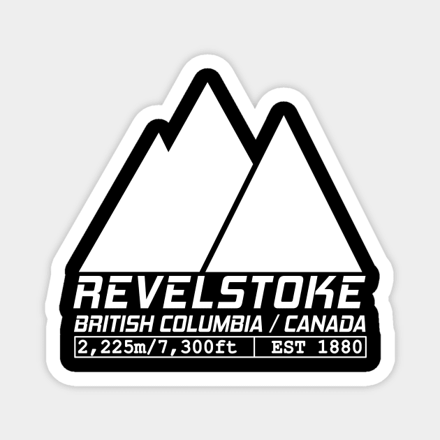 Ski Revelstoke British Columbia Canada Skiing and Snowboarding Magnet by ChrisWilson