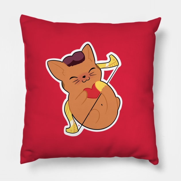 bow cat Pillow by dragonlord19