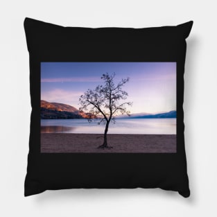 Tree Silhouette at Sunset Pillow