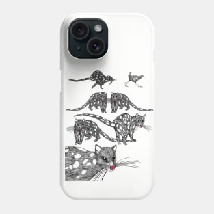 Tasmanian Spotted-tailed Quolls at play. Phone Case