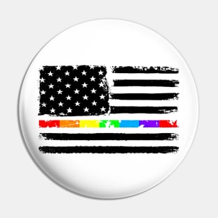LGBT Flag Rainbow LGBT American Flag Pride Pin