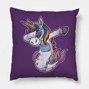 Dabbing Mermaid Unicorn Pillow