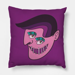 face with primary colour eyes Pillow