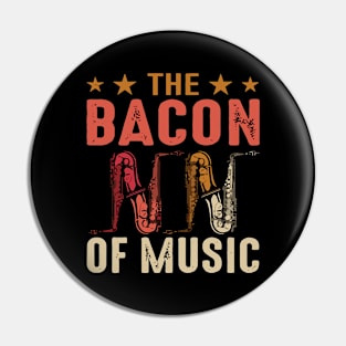 The Bacon of Music Design Saxophone Pin