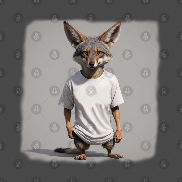 Jackal wearing a T-shirt by JacCal Brothers