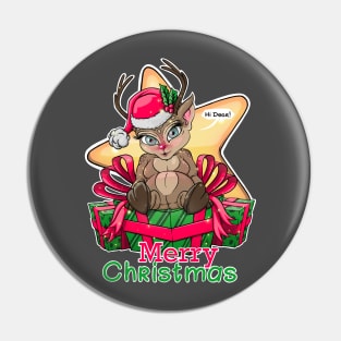 Christmas Deer with gifts for you! Merry Christmas Pin