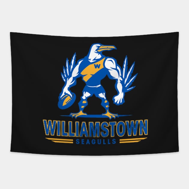 Williamstown Seagulls football club | AFL Aussie football Tapestry by euror-design