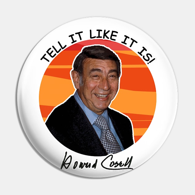 🏈 "Tell It Like It Is!" American Sportscaster Howard Cosell Pin by Pixoplanet