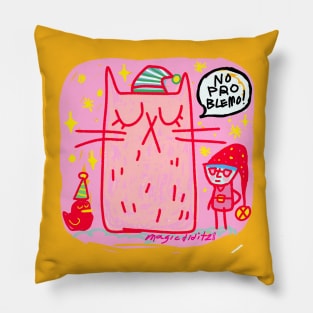 Pinky meowy captain's cat Pillow