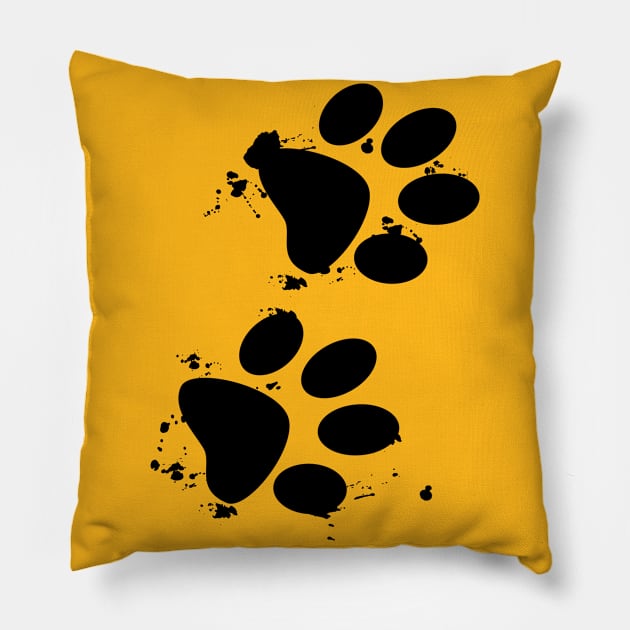 Huellas de perro Pillow by magenta-dream