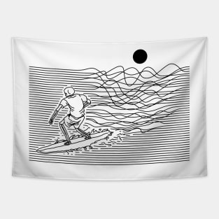 Surf Line (for Bright Color) Tapestry