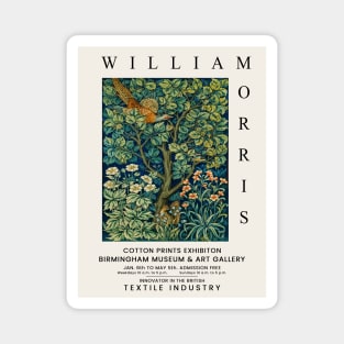 William Morris Exhibition Poster Design Cock Pheasant Pattern Magnet