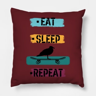 Eat Sleep SKATE Repeat Pillow