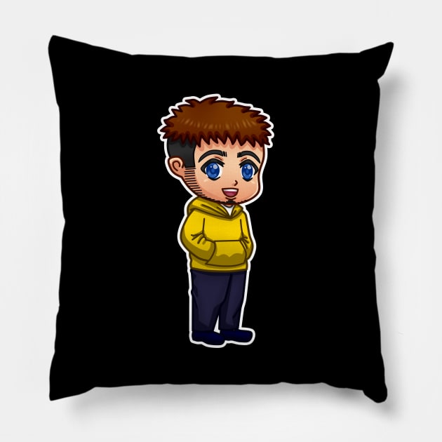 Anime Boy Pillow by LetsBeginDesigns