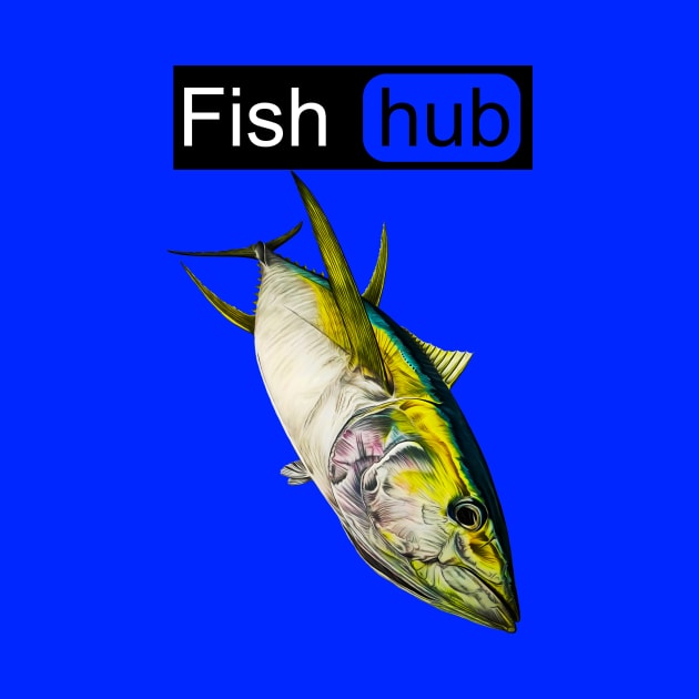 Fish hub yellowfin tuna by Art by Paul