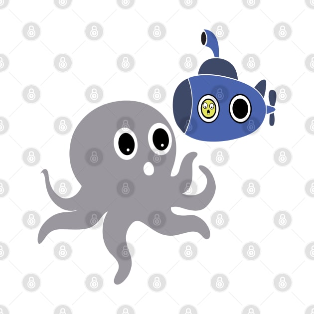 Octopus meets Submarine by bambamdesigns