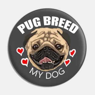 Pug Breed Pin