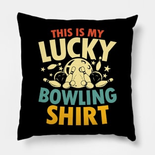 This is My Lucky Bowling Shirt Pillow