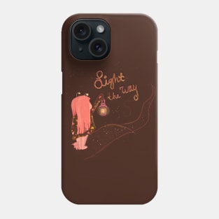 Girl with lantern - Light the way Phone Case