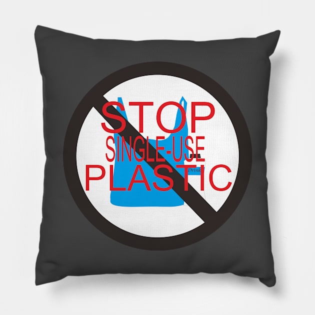 stop plastic Pillow by Mahbur99