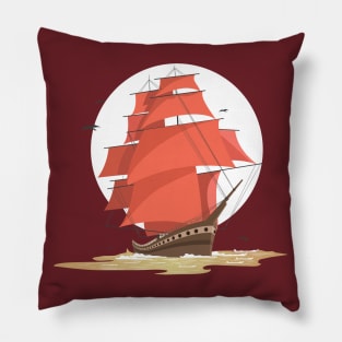 Ship Sailing Pillow