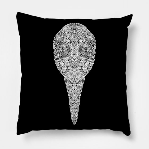 Paisley Plague Mask BoW Pillow by ChePanArt