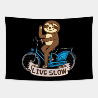 Sloth bicycle Tapestry