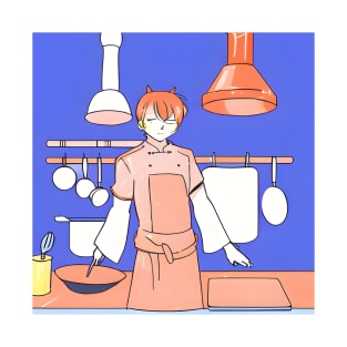 orange cat cooking 04 T-Shirt