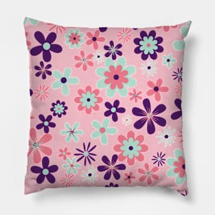 Floral Pattern - Soft Pink Pillow