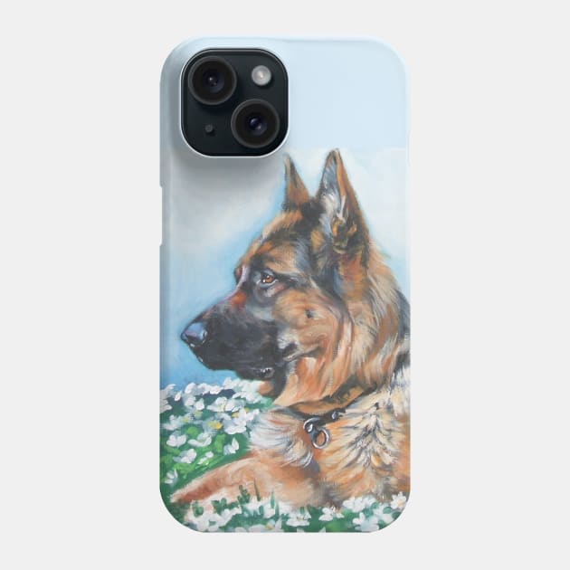 German Shepherd Fine Art Painting Phone Case by LASHEPARD