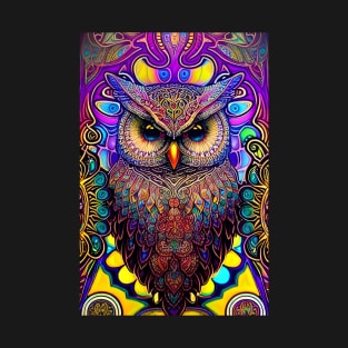 Owl Trippy Hippie Vibes 32 T-Shirt