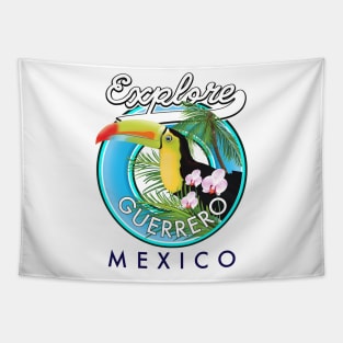 Explore Guerrero Mexico travel logo Tapestry