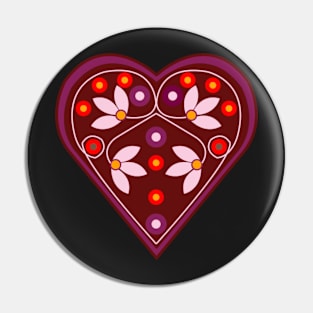 Folk Heart 2 Pin