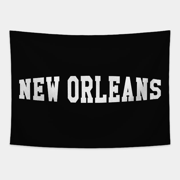 New Orleans, Louisiana - LA Sports Typography Tapestry by thepatriotshop