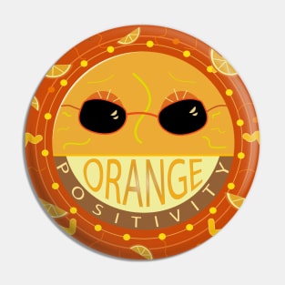 Orange Positivity Pin