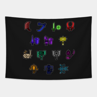 Monster Hunter Weapons Sticker Pack Tapestry