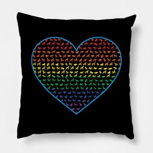 Rainbow Gay Pride Dog Lover Pillow