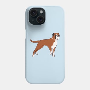 boxer dog illustration Phone Case