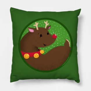 Rudolph the Red Nosed Reindeer Christmas Friends Pillow