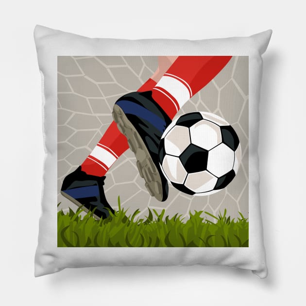 Soccer Player Pillow by mpmi0801