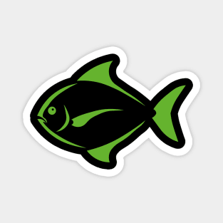 green piranha fish Magnet